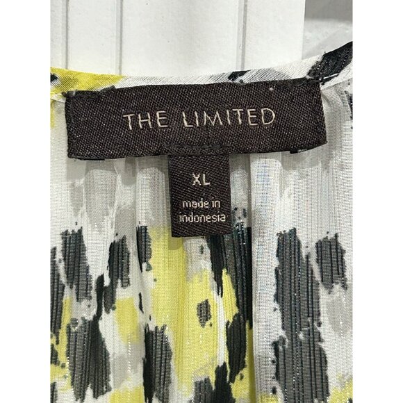 Multicolor Sheer Blouse With Elastic Hem & 3/4 Sleeves By The Limited Size XL - Picture 6 of 11